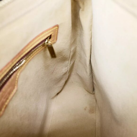 LOUIS VUITTON Logo Looping GM Shoulder Bag Monogram Leather Brown - Picture 5 of 16